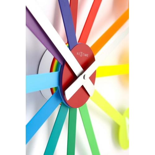 Nextime klok 2995di kleurengids, ø 60 cm, wand, meerkleurig