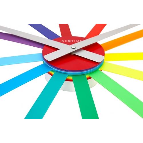 Nextime klok 2995di colour guide, ø 60 cm, wall, multi-color