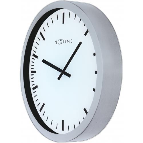Nextime klok 3031 magic - streep, 25x35,2 cm, muur, wit