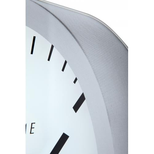 Nextime klok 3031 magic - streep, 25x35,2 cm, muur, wit