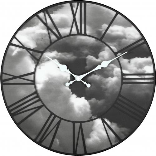 Nextime klok 3037 wolken, ø39 cm, wand, zwart