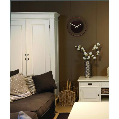 Nextime klok 3046br houten lus, ø30 cm, wand, donker hout