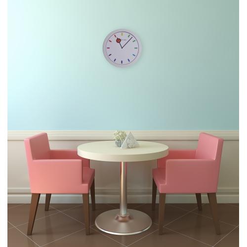 Nextime klok 3048 kleurverandering, ø28 cm, wand, wit multikleur