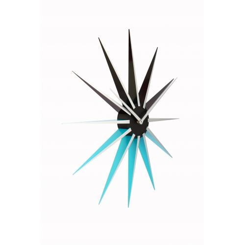 Nextime klok 3051bl nova, ø50 cm, wand, zwartblauw