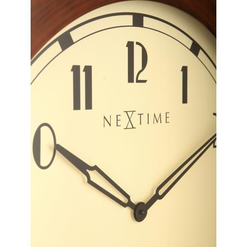 Nextime klok 3057 royal, ø60 cm, wand, bruin wit
