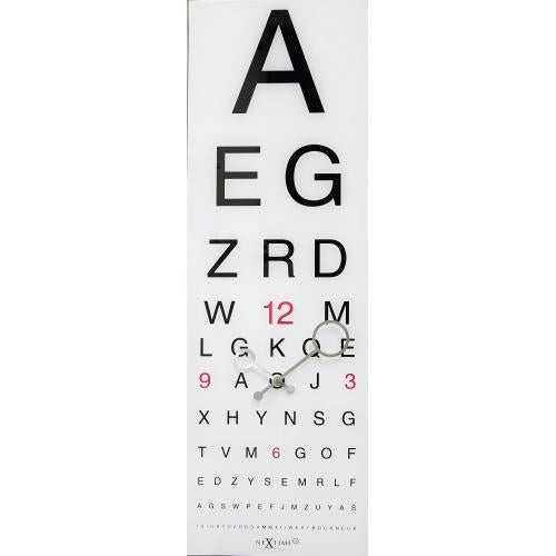 Nextime klok 3067 eyevision, 75x25,4 cm, wand, wit zwart