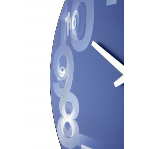 Nextime klok 3077bl 3d, ø39,5 cm, wand, blauw wit