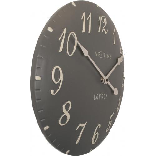 Nextime klok 3084gs london arabic, ø34,5cm, wand, grijswit