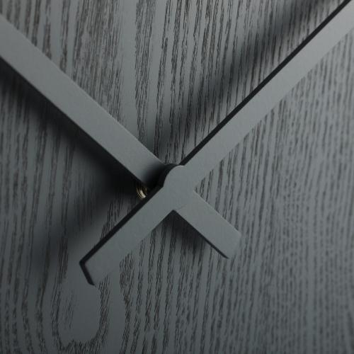 Nextime klok 3095gs hout groot, ø52,8 cm, wand, grijs