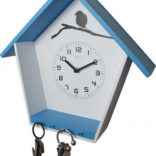 Nextime klok 3109bl koekoek, 30,5x33x11 cm, wand, blauw wit