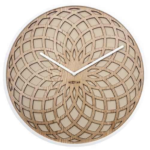 Nextime klok 3149be zon groot, ø50 cm, wand, beige