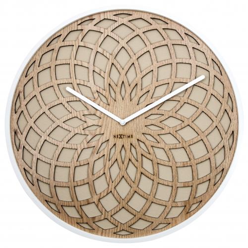Nextime klok 3150be zon klein, ø35 cm, wand, beige
