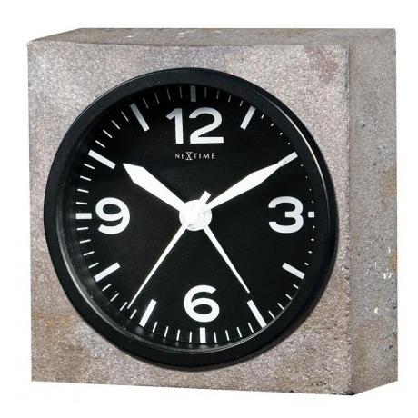 Nextime klok 5167 real time heavy metal, 9,5x9,5x3,2 cm, wand, grijs
