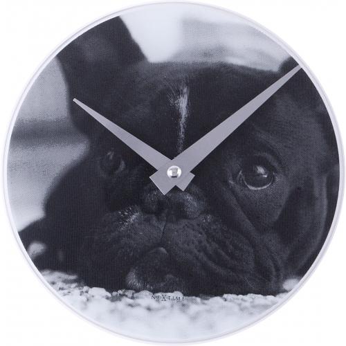 Nextime klok 5173 hondje, ø20 cm, wand, zwart