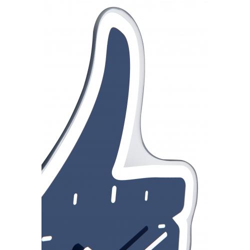 Nextime klok 5185bl mini duim omhoog, 20,5x21, muur, blauw zilver