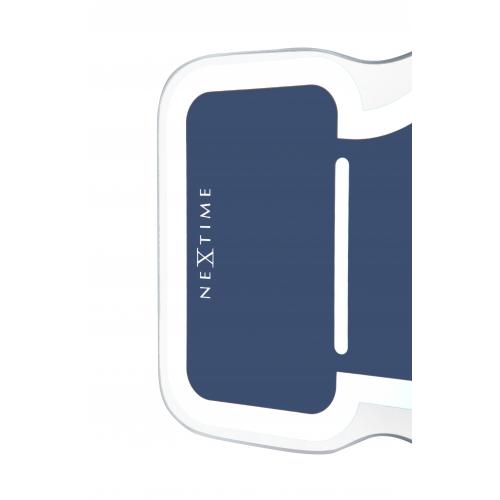 Nextime klok 5185bl mini duim omhoog, 20,5x21, muur, blauw zilver