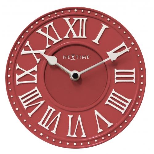 Nextime klok 5187ro london tafel, ø16 cm, wand, rood wit