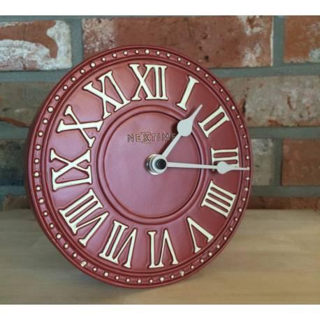 Nextime klok 5187ro london tafel, ø16 cm, wand, rood wit