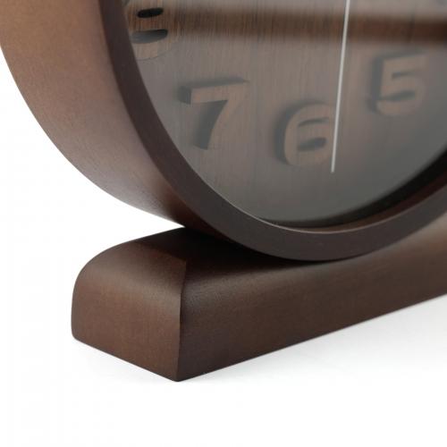 Nextime klok 5192gs hout klein, 22x20 cm, wand, hout, grijs