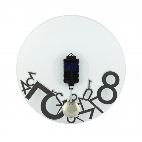 Nextime klok 8115 verlaagd, ø43 cm, wand, zilver