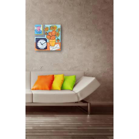 Nextime klok 8170 go van go, 43x43 cm, wand, multicolor