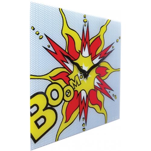 Nextime klok 8173 boom, 43x43 cm, wand, rood geel wit