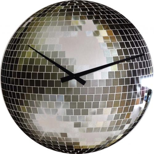 Nextime klok 8801 kleine disco, ø30 cm, wand, zilver