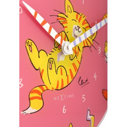 Nextime klok 8810 kietel mijn buik, ø30 cm, muur, roze multikleur