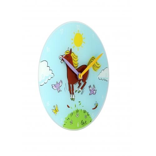 Nextime klok 8812 jump for joy, ø30 cm, muur, blauw multikleur