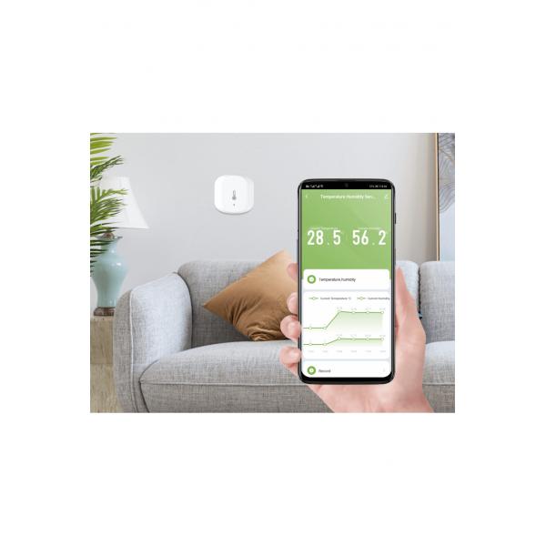 Woox r7048 slimme vochtigheids- en temperatuursensor, zigbee, wit
