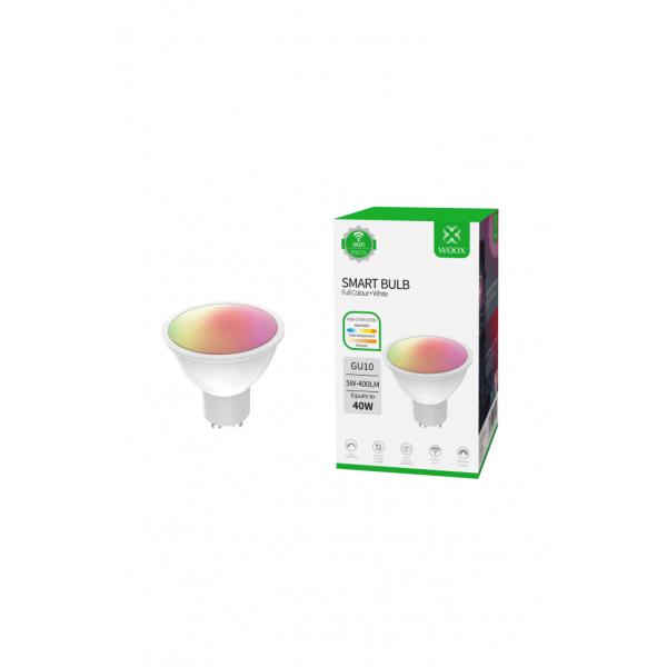 Woox r9076 slimme RGB-spot, wifi, GU10, CCTV, Google Assistant, Amazon Alexa
