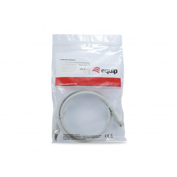 Equip 608010 patchkabel, cat8.1, s ftp (s-stp) rj-45, rj-45, grijs, 1 m