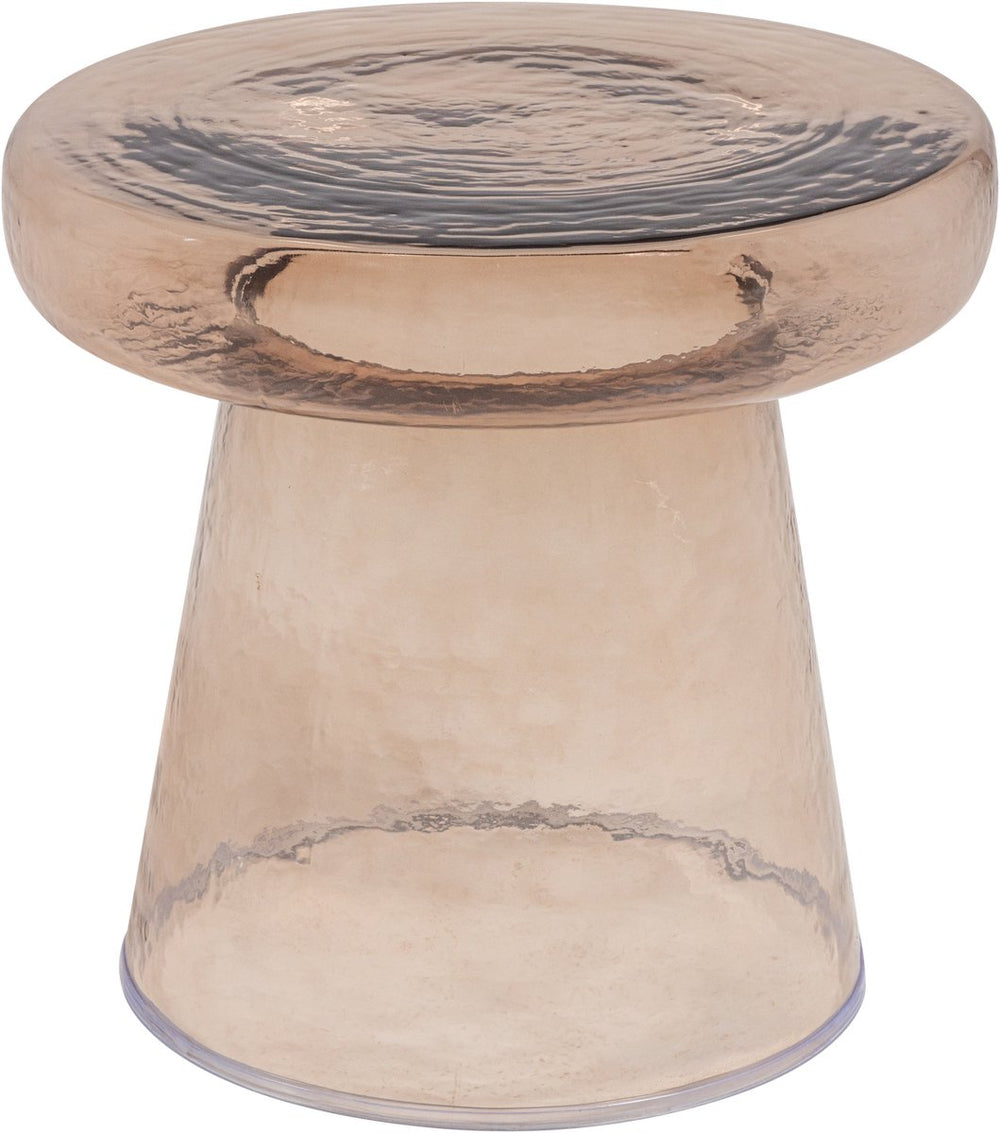 Woood loma bijzettafel - glas - bruin - 38x40x40