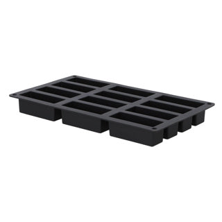Patisse mini cakevorm 12 vaks 29x17 cm zwart siliconen
