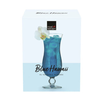 Royal leerdam blauw hawaii glazenset 4