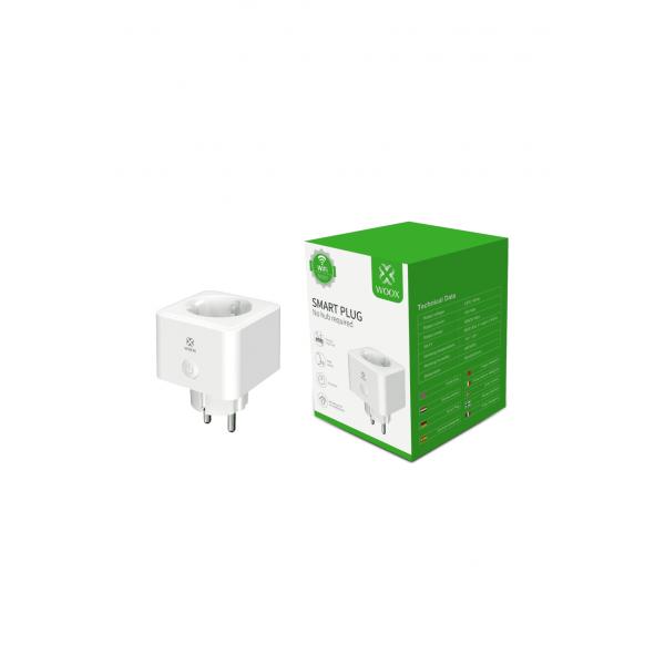 Woox r6087 smart plug eu, wifi, schokbestendig, 230 v, wit