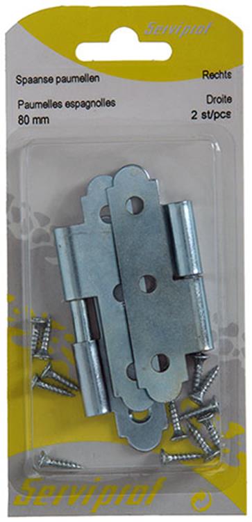 Mack 1013258 - 2 spaanse paumellen rechts verzinkt h 80 x b 45mm | 5 stuks