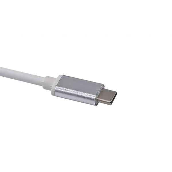 Rust 133481 USB-C naar 3-poorts USB 3.0-hub uit met een gigabit-adapter