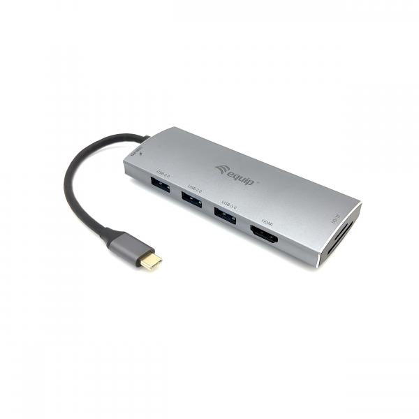 Equip 133482 USB-C 7-in-1 multifunctionele adapter