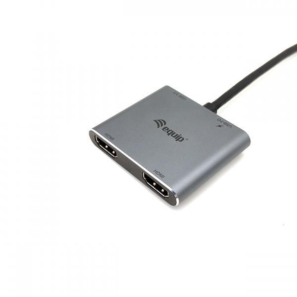Equip 133484 usb-c 4-in-1 dubbele hdmi-adapter