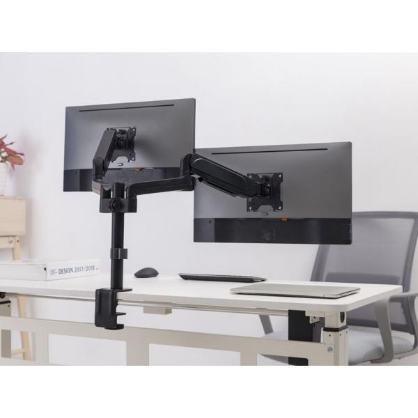 Equip 650133 17 -32 dubbele monitor bureaubeugel, klem, 18 kg, 17 - 32, 100 x 100 mm, zwart