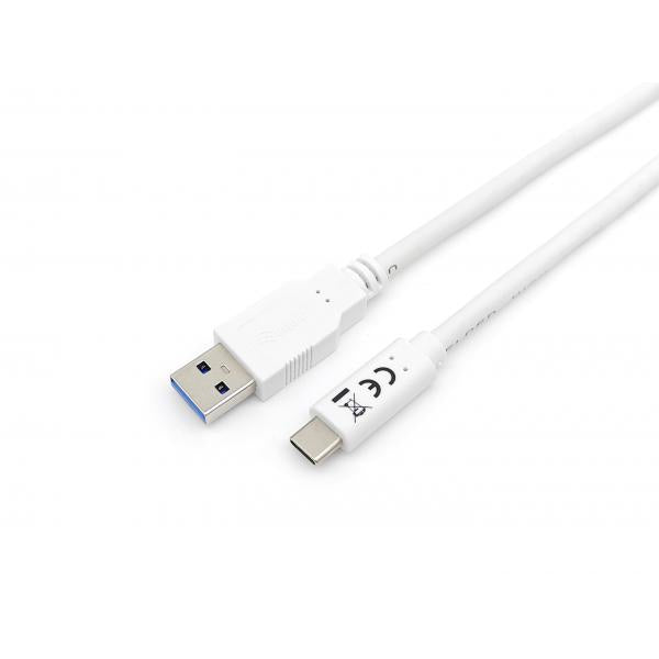Equip 128363 USB 3.2 gen 1 type-c naar een kabel, USB 3.2 gen 1, 5000 Mbit s, mm, 1 m, wit