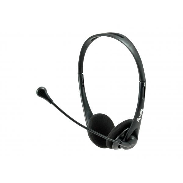 Equip 245305 usb-headset, headset, hoofdband, callcenter voor kantoor, zwart, binaural, in-line bediening u