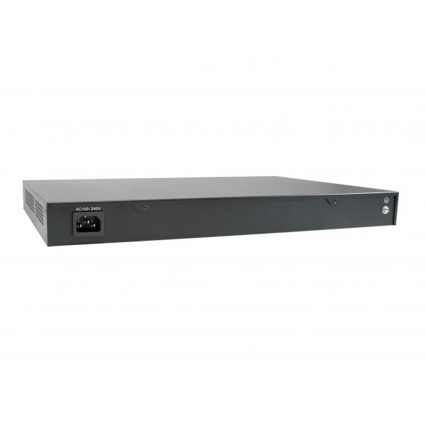 Levelone GEP-2821 28-poorts gigabit POE-switch, 24x POE-uitgangen, 2x gigabit RJ45, 2x gigabit SFP, 1U