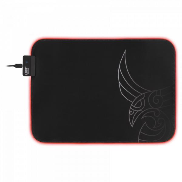 L33t gaming 160405 karlvagn rgb gaming muismat, middelgrote, snelle oppervlakte. 355 x 255 x 3 mm, zwart