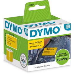 Dymo etiket geel 54 mm