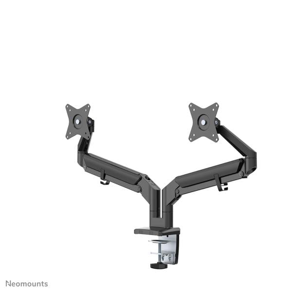 Neomounts ds70-810bl2 desk mount ultra flat, clamp grommet, dual-mount, 17 - 32 inch