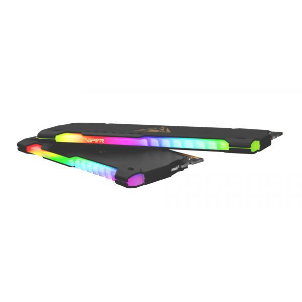 Patriot pvsr416g320c6k viper steel rgb dual-kit, dimm, 16gb, ddr4, 3200 MHz, zwart, hs