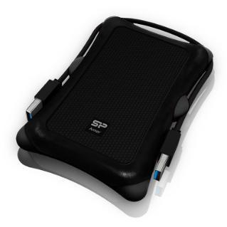 Silicon Power SP020TBPHDA30S3A Armor A30 draagbare harde schijf, 1TB, USB 3.2 gen 1, schokbestendig, zwart, Mil-Std