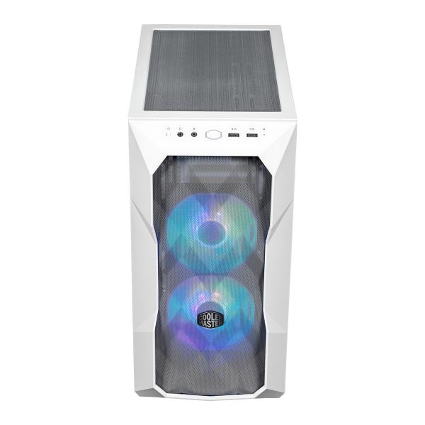 Coolermaster td300-wgnn-s00 td300 mesh wit, matx, midi-tower, argb hub, 3d mesh, afneembare bovenkant
